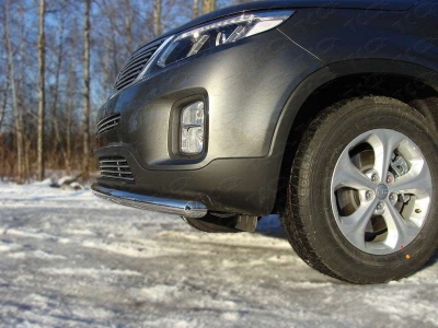 Защита переднего бампера 60 мм ТСС для Kia Sorento 2012-2020