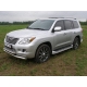Защита передняя двойная 76-60 мм ТСС для Lexus LX-570 2007-2012
