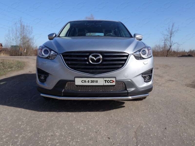 Защита переднего бампера 42 мм ТСС для Mazda CX-5 2015-2021