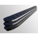 Пороги алюминиевые ТСС с накладкой чёрные для Mitsubishi ASX 2010-2013
