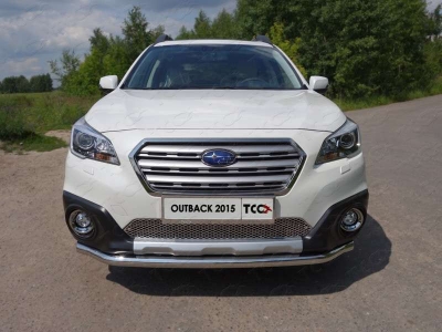 Защита переднего бампера 60 мм ТСС для Subaru Outback 2015-2021