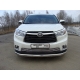 Защита передняя овальная 75х42 мм ТСС для Toyota Highlander 2014-2016