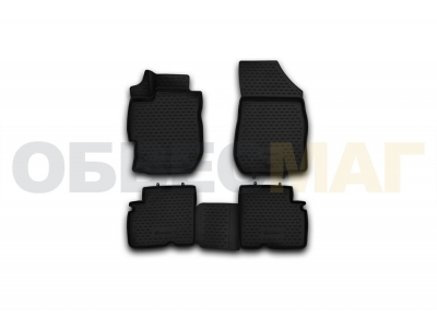 Коврики 3D в салон полиуретан 4 штуки Element для Nissan Almera 2013-2018