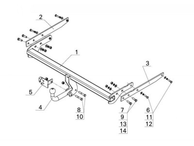 Фаркоп Avtos для Ford Kuga 2013-2021