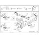 Фаркоп оцинкованный Galia шар C съемный для Jeep Grand Cherokee 2010-2021