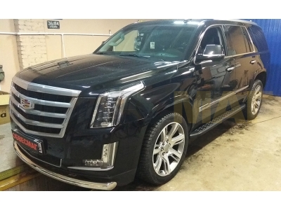 Защита переднего бампера 76 мм ТСС для Cadillac Escalade 2015-2021