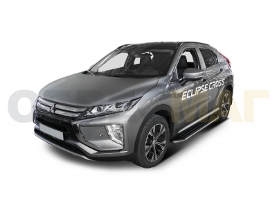 Пороги алюминиевые Rival Premium для Mitsubishi Eclipse Cross 2018-2021
