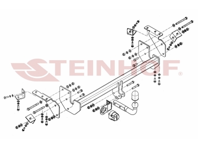 Фаркоп Steinhof шар A для Mitsubishi ASX/Peugeot 4008/Citroen C4 Aircross 2010-2021