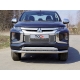 Защита передняя двойная 76-75 мм ТСС для Mitsubishi L200 2019-2021