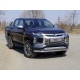 Защита передняя двойная 76-75 мм ТСС для Mitsubishi L200 2019-2021