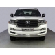 Защита решетки радиатора 16 мм ТСС для Toyota Land Cruiser 200 Excalibur 2017-2021