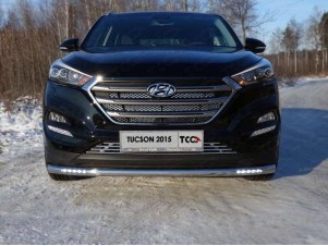 Накладка решётки радиатора 12 мм для Hyundai Tucson № HYUNTUC15-35