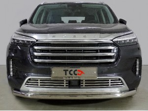 Защита передняя нижняя (двойная) 76,1/42,4 мм для Exeed VX 2.0L 4WD 2021 – н.в. EXEEDVX21-20