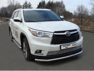 Защита переднего бампера 60 мм для Toyota Highlander № TOYHIGHL14-01