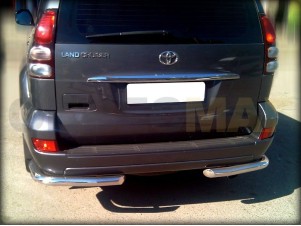 Защита задняя уголки 76 мм для Toyota Land Cruiser Prado 120 № LCPR 7.1